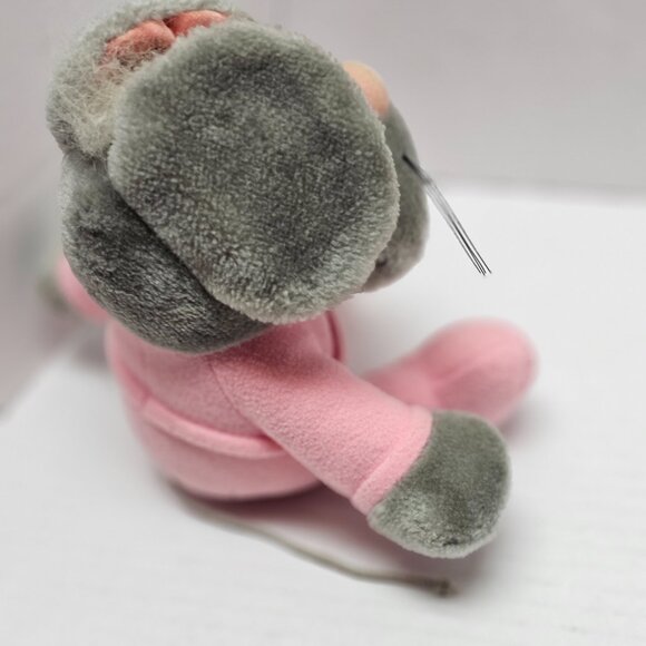 Vintage 80s 1984 Dakins Squeaky Plush Pink Gray Conklin Mouse Toy Rare - Picture 7 of 13